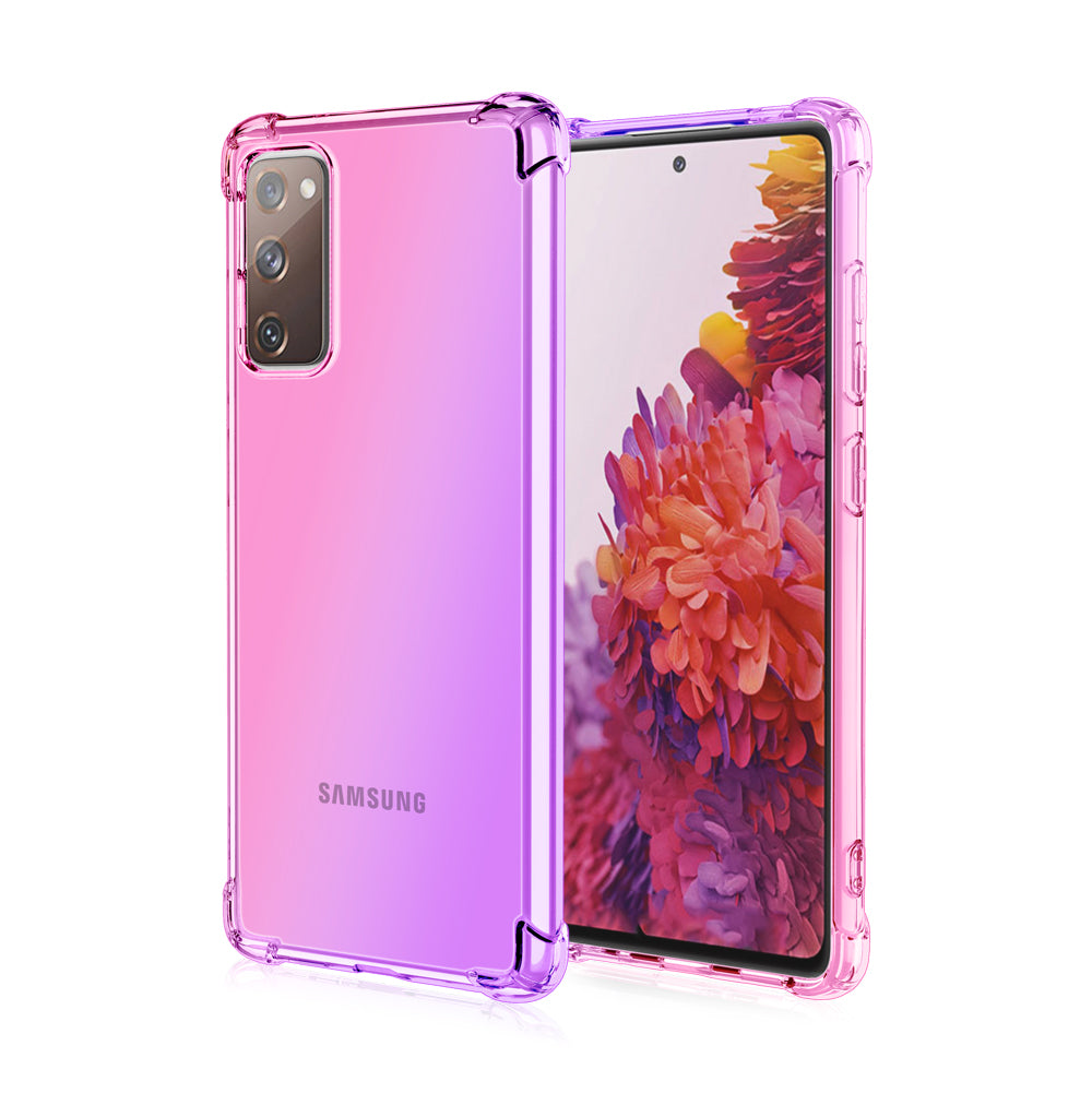 TPU Gradient Anti-Drop Phone Cover Shell for Samsung Galaxy S20 FE/S20 Fan Edition/S20 FE 5G/S20 Fan Edition 5G/S20 Lite - Pink/Purple TPU Gradient Anti-Drop Phone Cover Shell for Samsung Galaxy S20 FE/S20 Fan Edition/S20 FE 5G/S20 Fan Edition 5G/S20 Lite - Pink/Purple